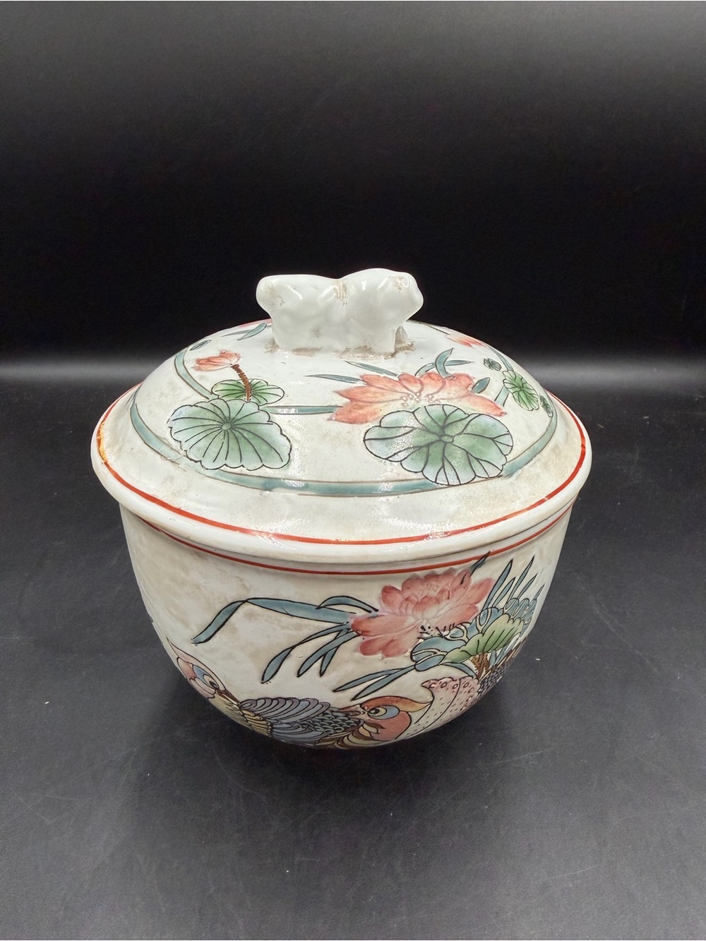 Rare Vintage Dynasty By Heygill & HFP Macau Ginger Jar Handpainted W/ Lid